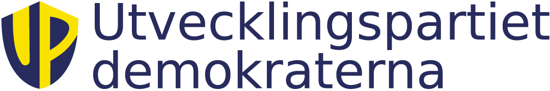 Logotyp för Utvecklingspartiet demokraterna